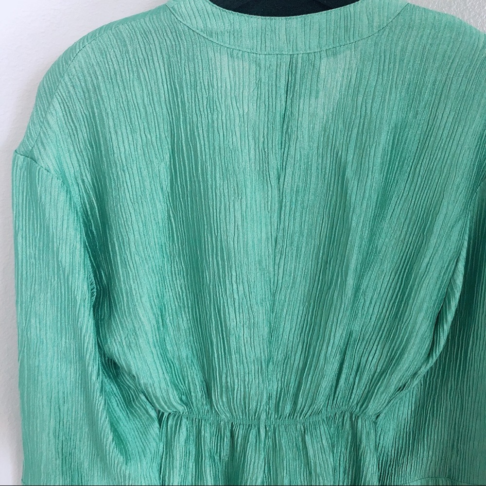 NWT Nanushka Pleated twist-front dress green - Picture 10 of 13